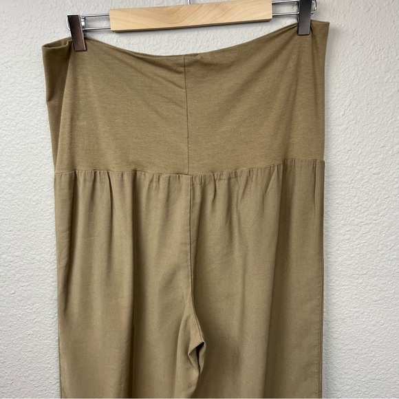 Soft Surroundings Lombard Wide Leg Rolled Waist Pant Tan Sz Petite Large - Picture 6 of 11
